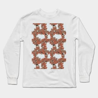 Oak Leaves and Acorns Wreaths - Stipple Shading Long Sleeve T-Shirt